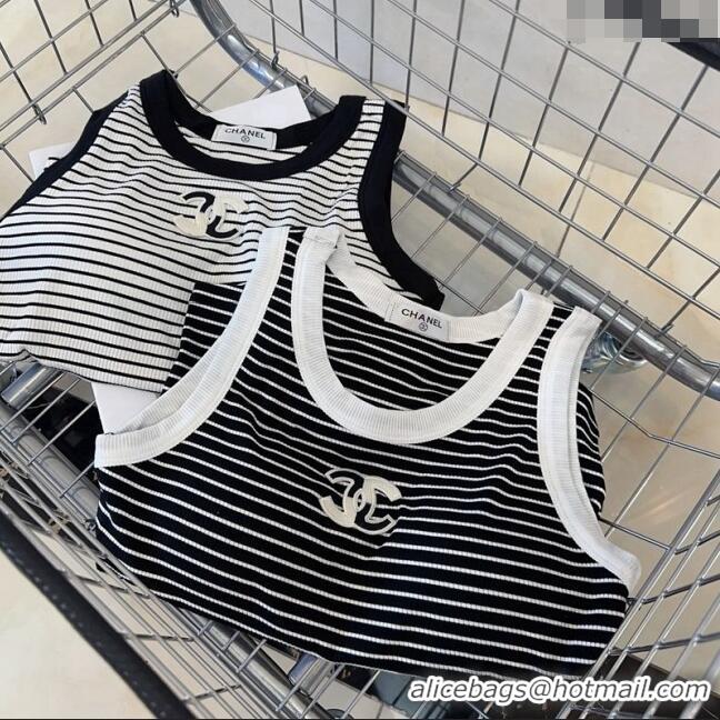 Top Quality Chanel Striped Vest 0401 White 2024