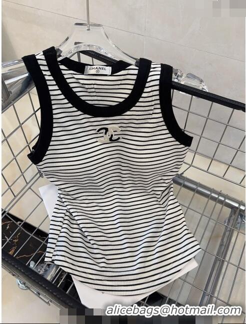 Top Quality Chanel Striped Vest 0401 White 2024