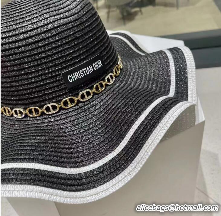 Reasonable Price Dior Straw Hat D2723 Black 2024