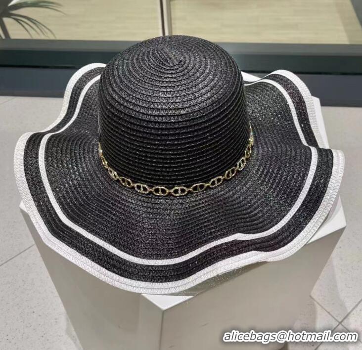 Reasonable Price Dior Straw Hat D2723 Black 2024