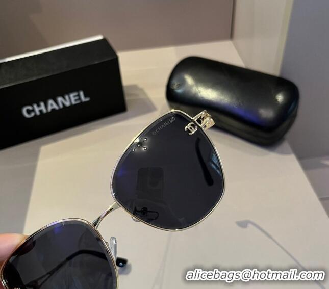 Buy Inexpensive Chanel Sunglasses 041001 Black 2024