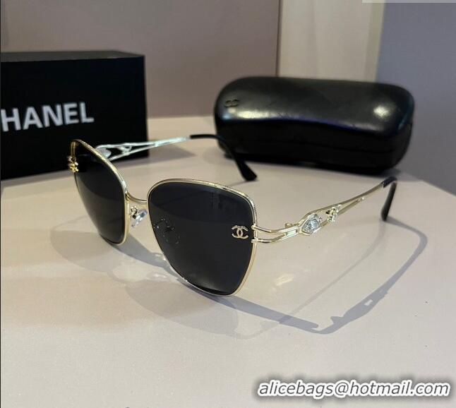 Buy Inexpensive Chanel Sunglasses 041001 Black 2024