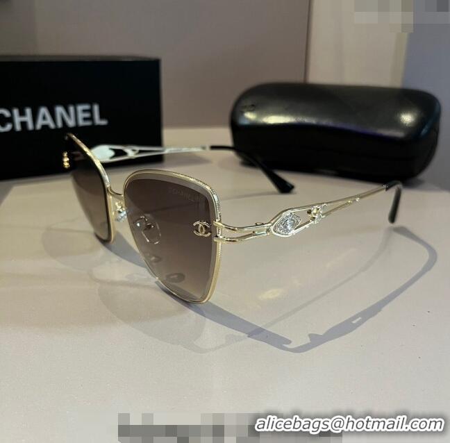 Famous Brand Chanel Sunglasses 041001 Brown 2024