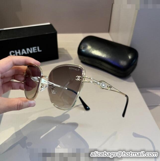 Famous Brand Chanel Sunglasses 041001 Brown 2024