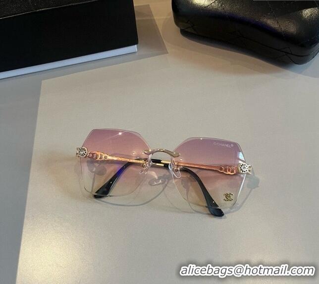 Top Quality Chanel Sunglasses 041002 Pink 2024