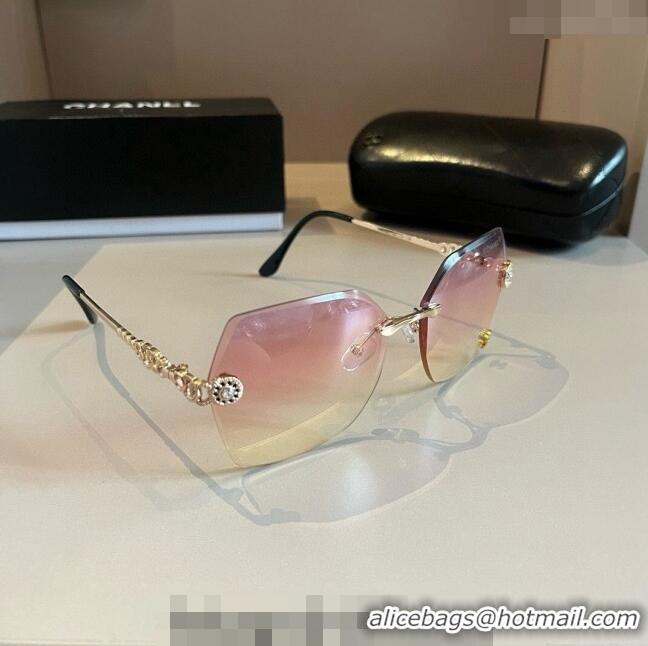 Top Quality Chanel Sunglasses 041002 Pink 2024