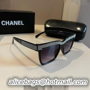 Unique Grade Chanel Sunglasses with Crystals 0410 Black 2024