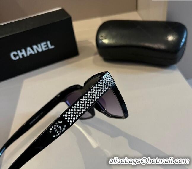 Unique Grade Chanel Sunglasses with Crystals 0410 Black 2024