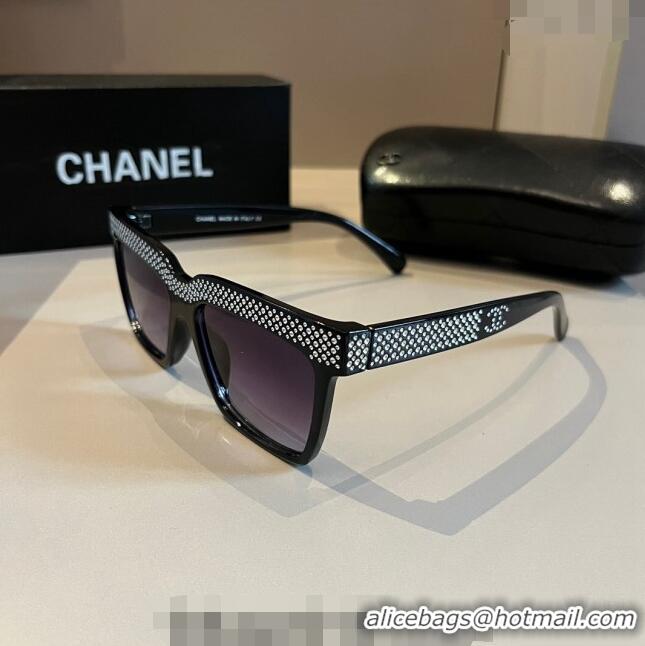 Unique Grade Chanel Sunglasses with Crystals 0410 Black 2024