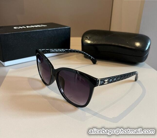 Buy Inexpensive Chanel Sunglasses 041003 Black 2024