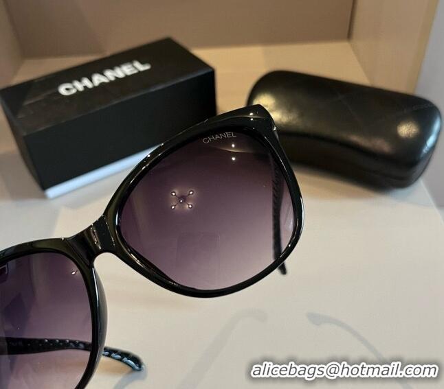 Buy Inexpensive Chanel Sunglasses 041003 Black 2024