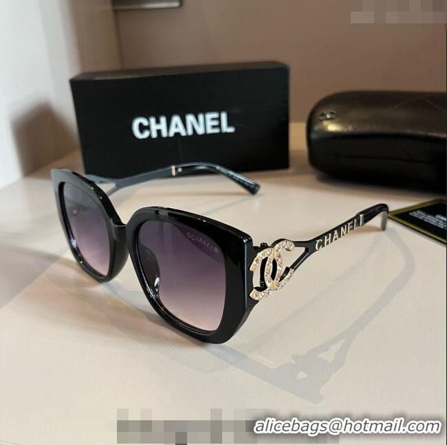 Low Cost Chanel Sunglasses 041005 Black/Purple 2024