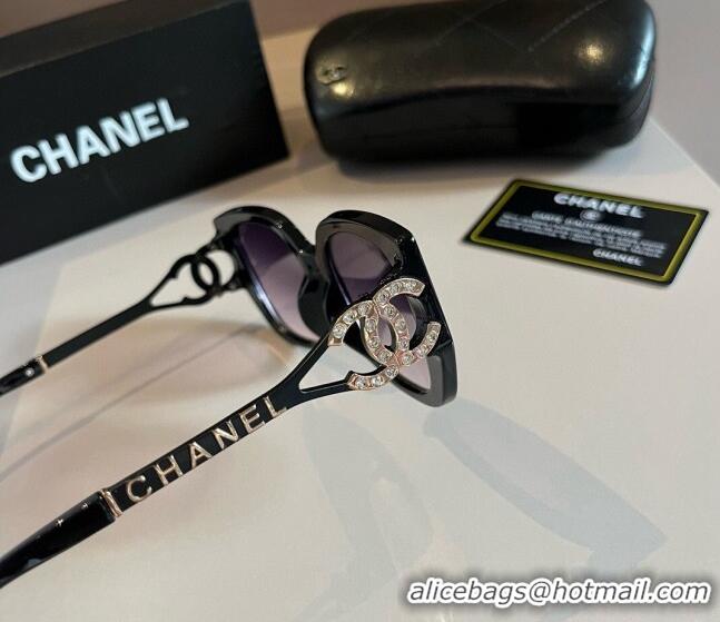 Low Cost Chanel Sunglasses 041005 Black/Purple 2024