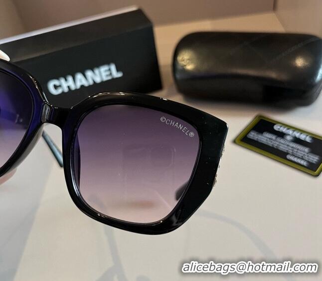 Low Cost Chanel Sunglasses 041005 Black/Purple 2024