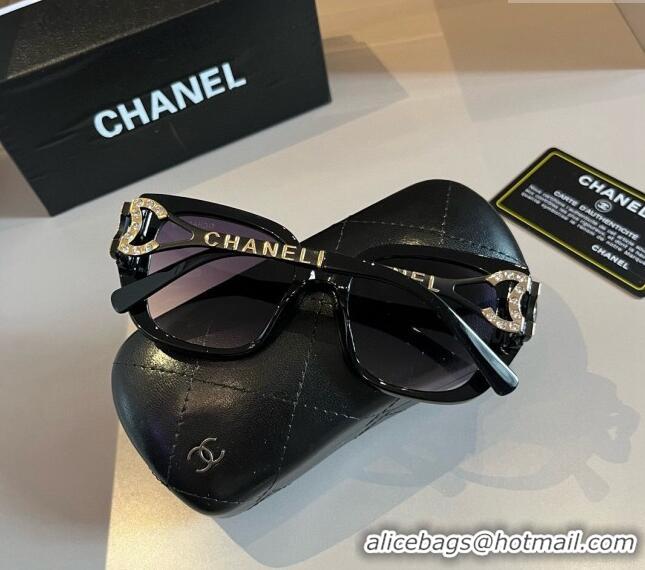 Low Cost Chanel Sunglasses 041005 Black/Purple 2024