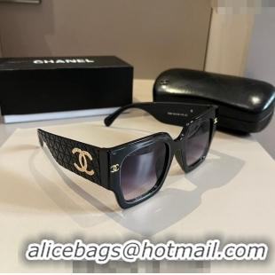 Top Quality Chanel Sunglasses 041006 Black/Purple 2024