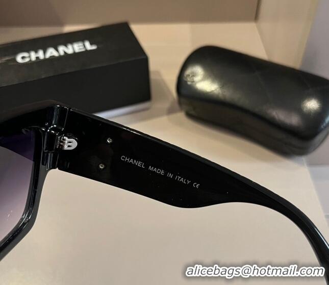 Top Quality Chanel Sunglasses 041006 Black/Purple 2024