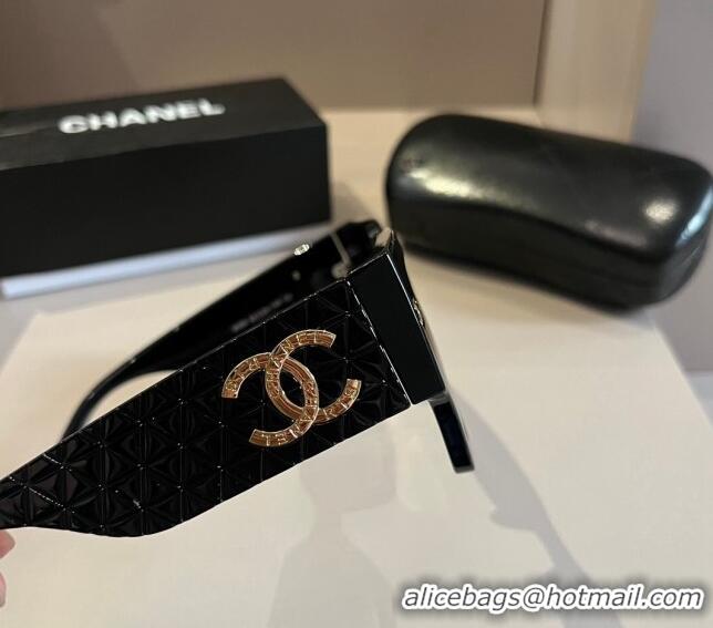 Top Quality Chanel Sunglasses 041006 Black/Purple 2024