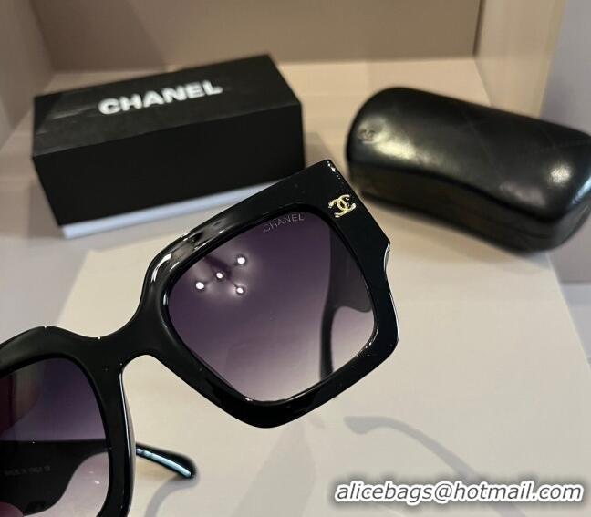 Top Quality Chanel Sunglasses 041006 Black/Purple 2024