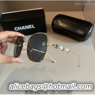 Unique Discount Chanel Sunglasses with Pearls CH041007 Black 2024