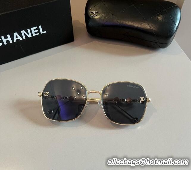 Unique Discount Chanel Sunglasses with Pearls CH041007 Black 2024