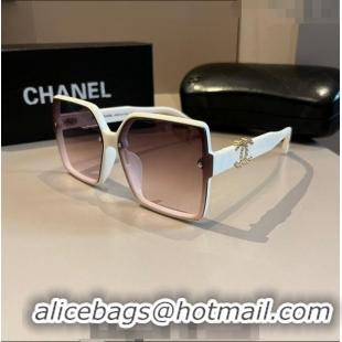 Good Product Chanel Sunglasses CH041008 White 2024 