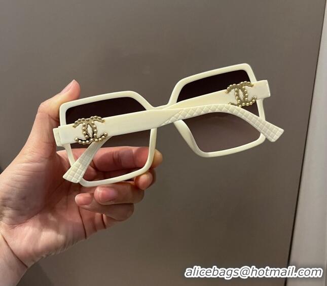 Good Product Chanel Sunglasses CH041008 White 2024 