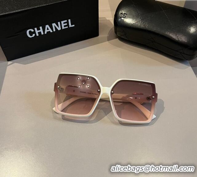 Good Product Chanel Sunglasses CH041008 White 2024 