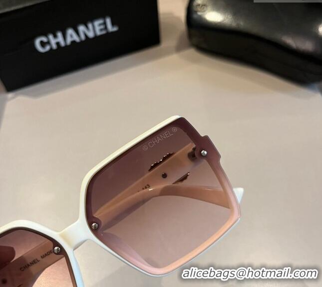 Good Product Chanel Sunglasses CH041008 White 2024 