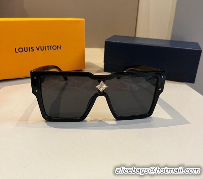 Popular Style Louis Vuitton Cyclone Sunglasses 0410 Black 2024