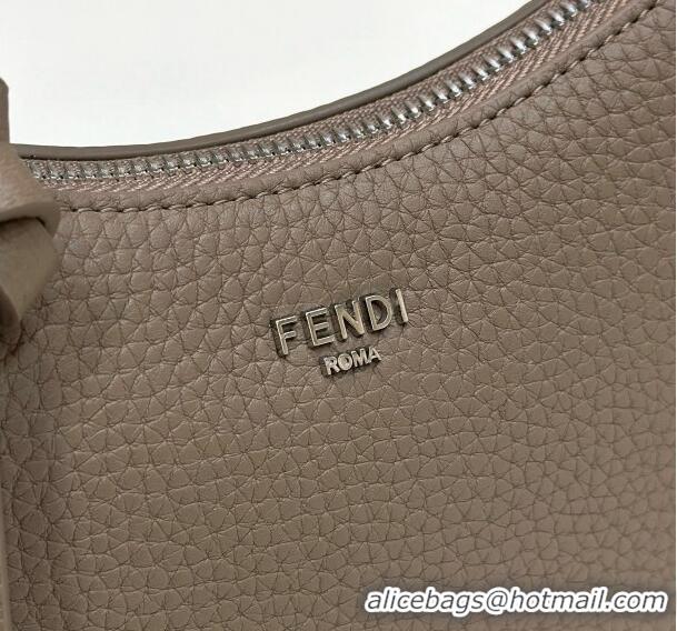 Traditional Specials Fendi Mini Fendessence Hobo bag in Grained Calfskin with Topstitches 80165 Grey 2024