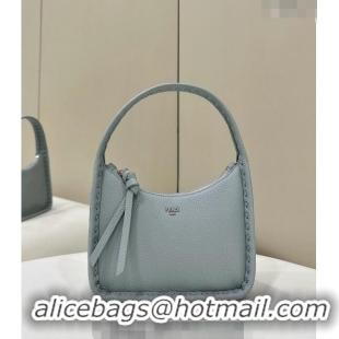 Famous Brand Fendi Mini Fendessence Hobo bag in Grained Calfskin with Topstitches 80165 Light Blue 2024