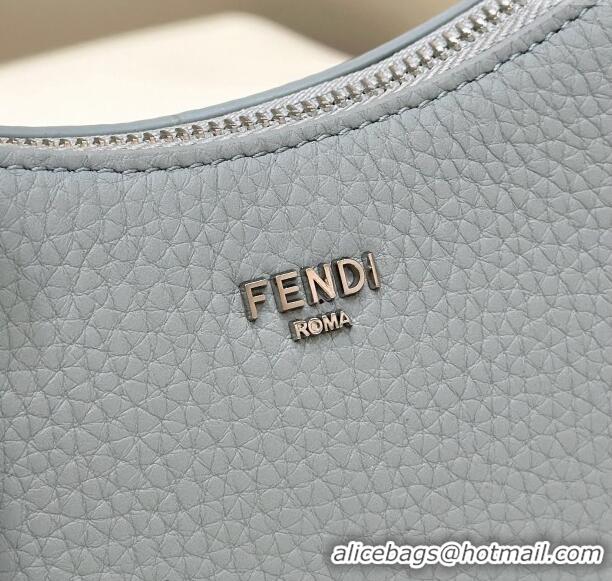 Famous Brand Fendi Mini Fendessence Hobo bag in Grained Calfskin with Topstitches 80165 Light Blue 2024