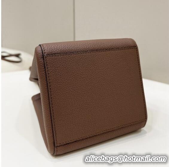 Best Price Fendi Origami Mini Bag in Leather that can be transformed 8626 Brown 2024 TOP