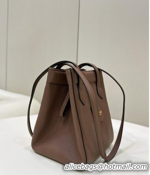 Best Price Fendi Origami Mini Bag in Leather that can be transformed 8626 Brown 2024 TOP