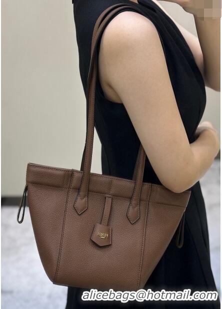 Best Price Fendi Origami Mini Bag in Leather that can be transformed 8626 Brown 2024 TOP