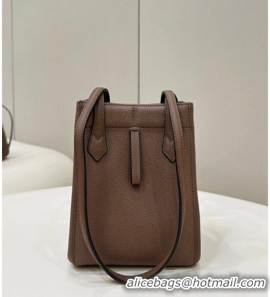 Best Price Fendi Origami Mini Bag in Leather that can be transformed 8626 Brown 2024 TOP