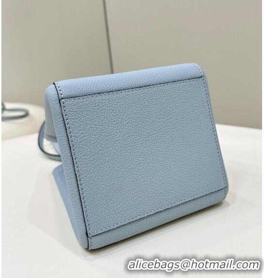 Well Crafted Fendi Origami Mini Bag in Leather that can be transformed 8626 Light Blue 2024 TOP