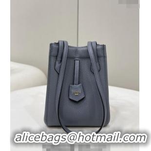 Inexpensive Fendi Origami Mini Bag in Leather that can be transformed 8626 Grey Blue 2024 TOP