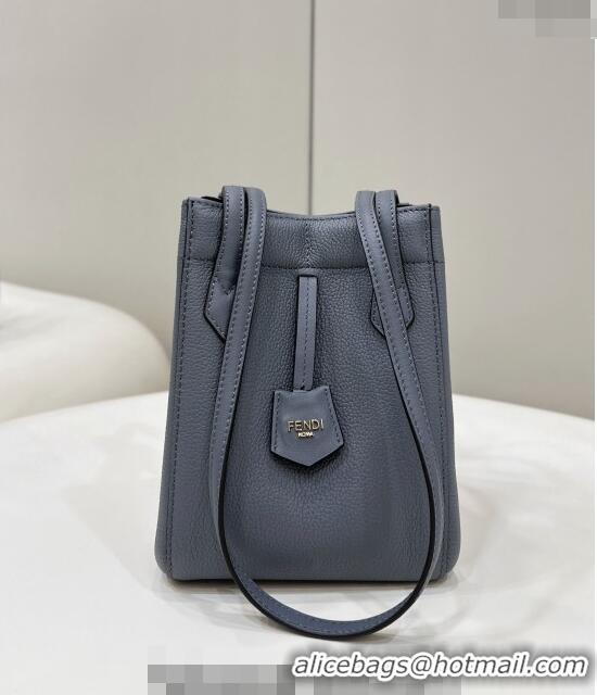 Inexpensive Fendi Origami Mini Bag in Leather that can be transformed 8626 Grey Blue 2024 TOP