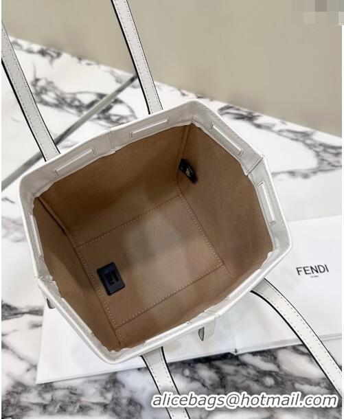 New Fashion Fendi Origami Mini Bag in Leather that can be transformed 8626 White 2024 TOP