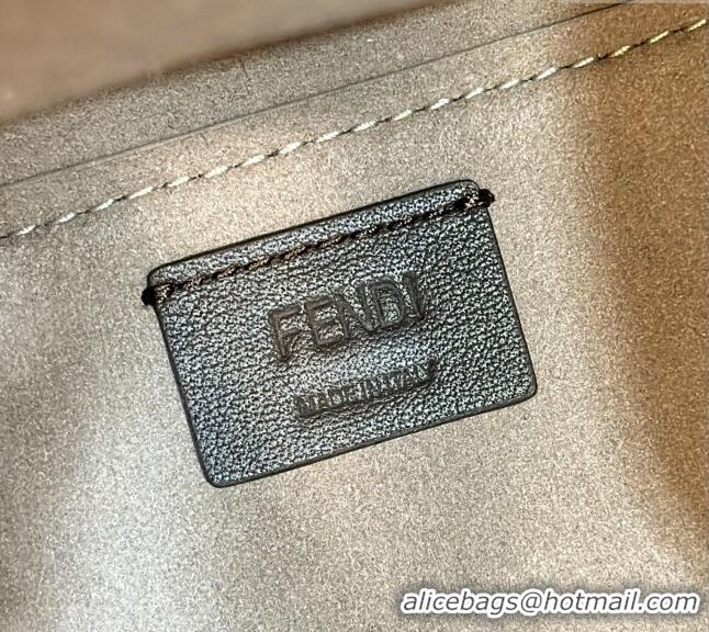 Trendy Design Fendi Origami Mini Bag in Leather that can be transformed 8626 Grey 2024 TOP