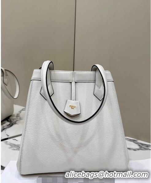 Promotional Fendi Origami Medium Bag in Leather that can be transformed 8626 White 2024 TOP