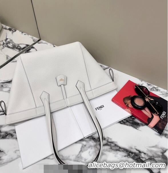 Promotional Fendi Origami Medium Bag in Leather that can be transformed 8626 White 2024 TOP