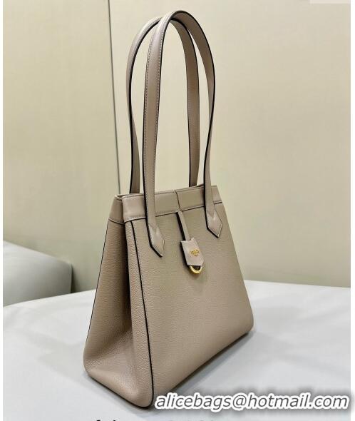 Shop Discount Fendi Origami Medium Bag in Leather that can be transformed 8626 Grey 2024 TOP