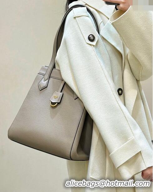 Shop Discount Fendi Origami Medium Bag in Leather that can be transformed 8626 Grey 2024 TOP