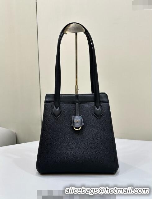 Good Looking Fendi Origami Medium Bag in Leather that can be transformed 8626 Black 2024 TOP