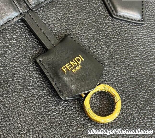 Good Looking Fendi Origami Medium Bag in Leather that can be transformed 8626 Black 2024 TOP