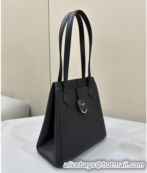 Good Looking Fendi Origami Medium Bag in Leather that can be transformed 8626 Black 2024 TOP