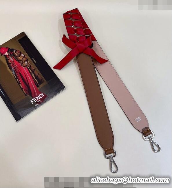 Grade Promotional Fendi Strap You Shoulder Strap with Bow 890 Red 90cm 2024